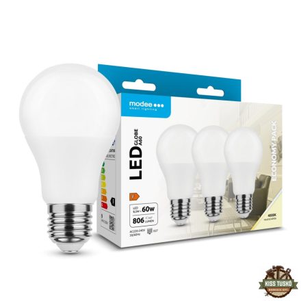 Modee Lighting LED Izzó Globe A60 8,5W E27 200° 4000K (806 lumen) B3 ERP