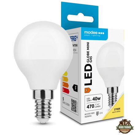 Modee Lighting LED Izzó Globe Mini G45 4,9W E14 200° 2700K (470 lumen) ERP