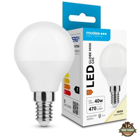 Modee Lighting LED Izzó Globe Mini G45 4,9W E14 200° 4000K (470 lumen) ERP