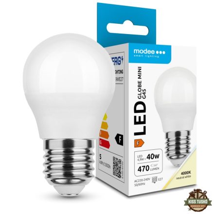 Modee Lighting LED Izzó Globe Mini G45 4,9W E27 200° 4000K (470 lumen) ERP