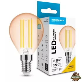   Modee LED Izzó Filament Amber Globe Mini G45 4W E14 320° 1800K (360 lumen)