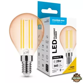   Modee LED Filament Amber Globe Mini G45 4W E14 320° 1800K (360 lumen) dimm.