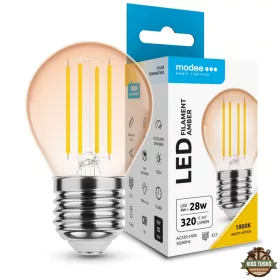   Modee LED Izzó Filament Amber Globe Mini G45 4W E27 320° 1800K (360 lumen)