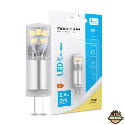 Modee Lighting LED Izzó G4 Aluminium AC-DC 12V 2,4W 2700K (275 lumen) ERP B1