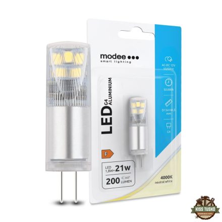 Modee Lighting LED Izzó G4 Aluminium AC-DC 12V 1,8W 4000K (200 lumen) ERP B1