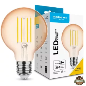  Modee LED Filament Amber Globe G80 4W E27 320° 1800K (360 lumen)