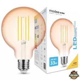   Modee LED Filament Amber Globe G95 4W E27 320° 1800K (360 lumen)