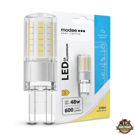 Modee Lighting LED Izzó G9 Aluminium 5W 2700K (600 lumen) ERP B1