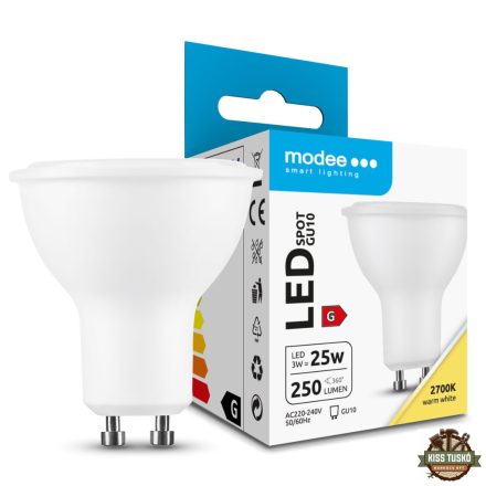 Modee Lighting LED Izzó Spot Alu-Plastic 3W GU10 110° 2700K (250 lumen) ERP