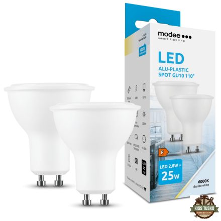 Modee Lighting LED Izzó Spot Alu-Plastic 2,8W GU10 110° 6000K (250 lumen) ERP B2