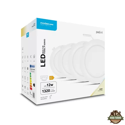 Modee LED Panel Kerek - Beépíthető P-series 12W 4000K (1320 lumen) P4 ERP