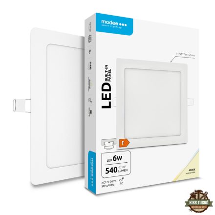 Modee LED Panel Négyzet - Beépíthető A2-series 6W 4000K (540 lumen) ERP