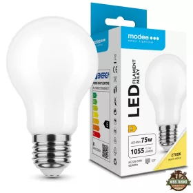   Modee LED Izzó Filament Milky Globe A60 8W E27 360° 2700K (1055 lumen) ERP
