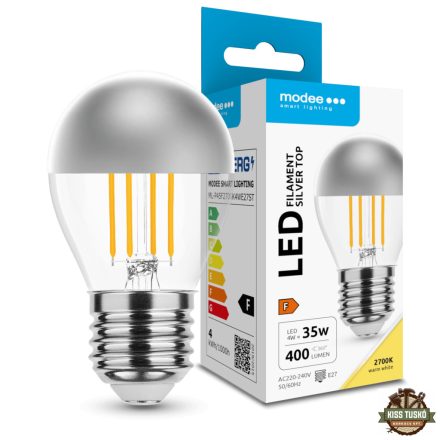 Modee LED Izzó Filament G.Mini P45 Silver Top 4W E27 320° 2700K (400 lumen)