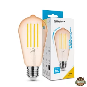   Modee LED Filament Amber ST64 4W E27 320° 1800K (360 lumen) dimm.