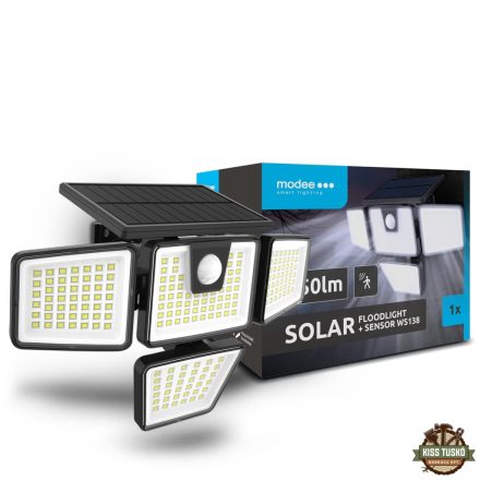Modee Lighting LED Szolár Napelemes Reflektor WS138 + sensor (750 lumen)