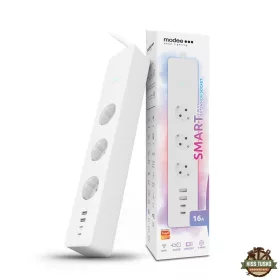   Modee Smart Elosztó (Tuya Wi-Fi) 3 utas 1,5m kábellel 1,5mm2 rézkábel + USB 16A