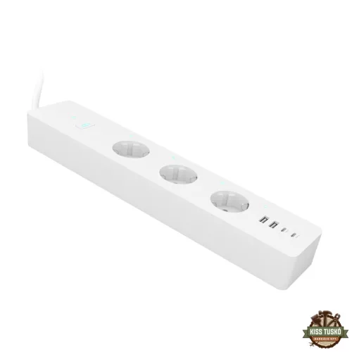 Modee Smart Elosztó (Tuya Wi-Fi) 3 utas 1,5m kábellel 1,5mm2 rézkábel + USB 16A
