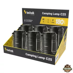   Technik Kemping Lámpa C25 (3xAA/nem tartozék) COB IP44 (180 lumen) 6db/display