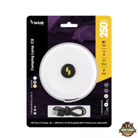   Technik Kemping Lámpa CX (akkumulátoros) XPG+24 LED + USB Type-C (250 lumen)