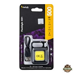   Technik Elemlámpa K01 (akkumulátoros 500mAh) COB LED + USB-C (500 lumen)