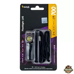   Technik Fejlámpa L05 (+1x16340 800mAh) SST20 + USB-C (700 lumen)