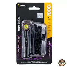   Technik Fejlámpa L10 (+1x18650 2600mAh) SST25 + USB-C (1000 lumen)