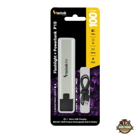   Technik Elemlámpa P10 (akkumulátoros) XPE LED +powerbank +micro USB (100 lumen)