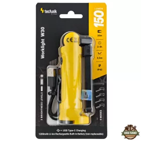   Technik Elemlámpa W30 (akkumulátoros - 1200mAh) COB + 1x2835 LED (150 lumen)