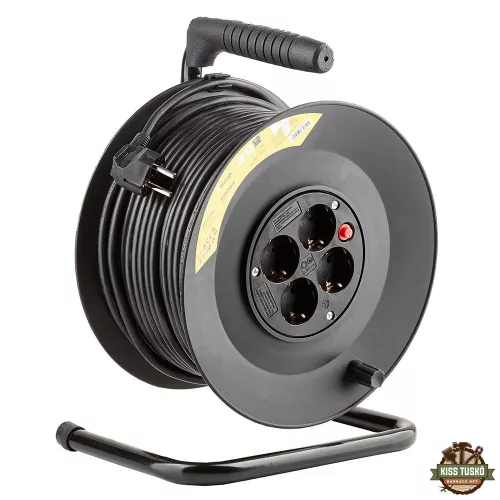 Technik Professional Kábeldob 4-er 50m 1,5mm2 (fekete) 16A