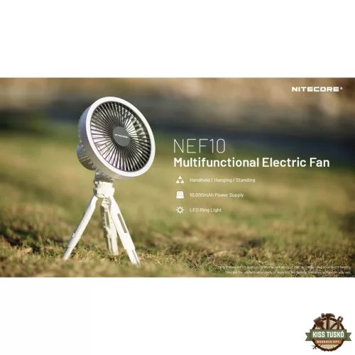 Nitecore NEF10 Elektromos Ventilátor (10000mAh akkumulátoros) Szürke