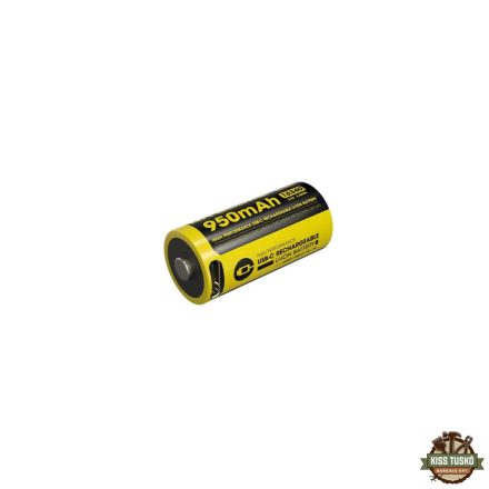 Nitecore Kellék Akkumulátor 16340 RCR123 NL169R USB-C tölthető 950mAh 3,6V B1