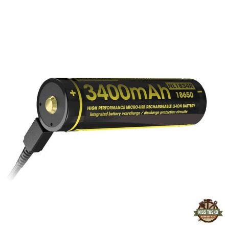 Nitecore Kellék Akkumulátor 18650 NL1834R USB-C tölthető 3400mAh 3,7V B1