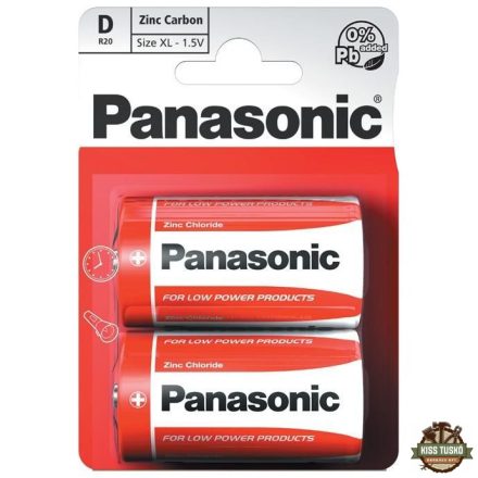 Panasonic Zinc Féltartós Góliát Elem D (R20RZ/2BP) B2