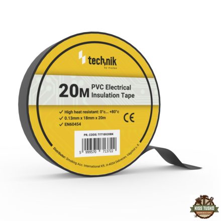Technik - Szigetelőszalag 0,13mm x 18mm x 20m Fekete