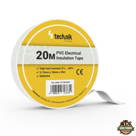 Technik - Szigetelőszalag 0,13mm x 18mm x 20m Fehér