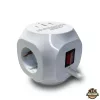 Technik Professional Elosztó Kocka 3 utas 1,5m kábel (1,5mm2) + USB C/A 16A