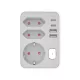 Technik Professional WG Elosztó Fali 3 utas + 2 x USB-C + 2 x USB-A + kapcsoló