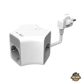   Technik Professional WG Elosztó Kocka 3 utas 1,4m kábel + USB-A + USB-C 16A