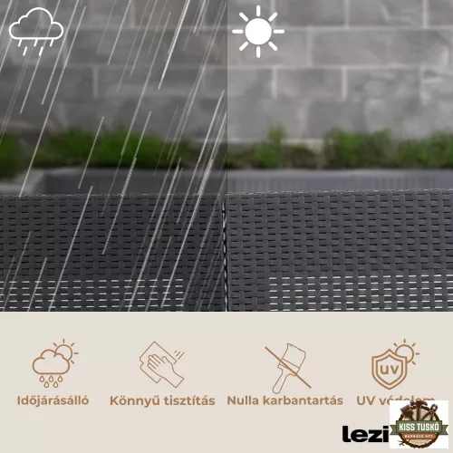 Claire IV 5 személyes kerti bútor garnitúra vigo tárolós asztallal