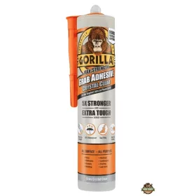   Gorilla GRAB CRYSTAL CLEAR Kristálytiszta Építési Ragasztó - 270 ml 