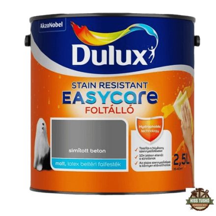 Dulux EasyCare foltálló beltéri falfesték - 2,5 Liter - Simított Beton