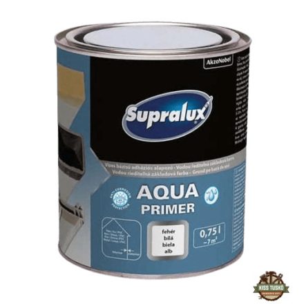 Supralux Aqua Primer Beltéri Alapozó - 0,75 Liter - Fehér