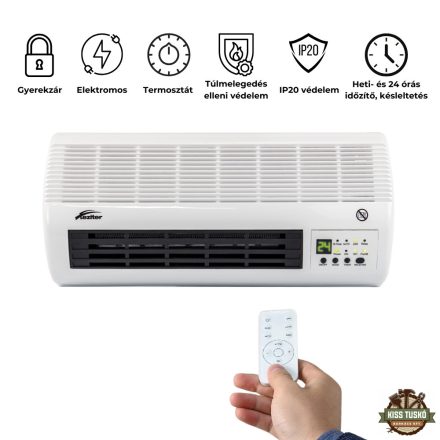 Thira elektromos fali fűtőtest 1000W/2000W