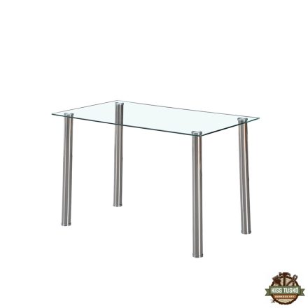 Berna 120 cm szögletes üveg étkezőasztal