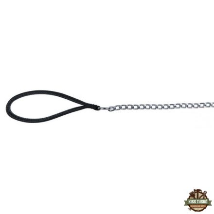 Trixie láncos póráz nylon fogóval 1m/3mm fekete