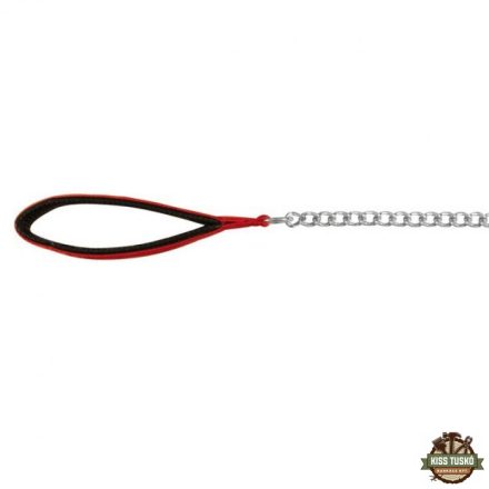 Trixie láncos póráz nylon fogóval 1m/3mm piros