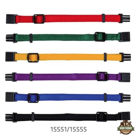 Trixie Nyakörv Kölyöknek S-M 17-25cm/10mm 6db Piros,Zöld,Sárga,Lila,Kék,Fekete