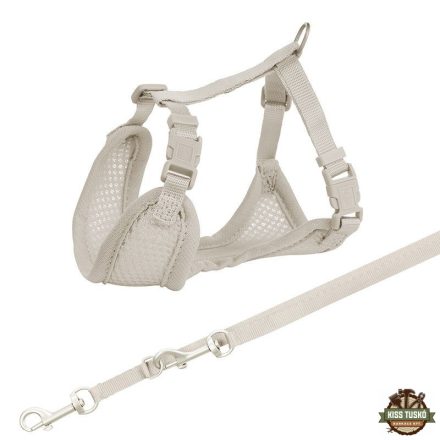 Trixie Junior Puppy Soft Szett Hám+póráz 26–34 cm/10mm 2m világos szürke