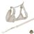 Trixie Junior Puppy Soft Szett Hám+póráz 26–34 cm/10mm 2m világos szürke